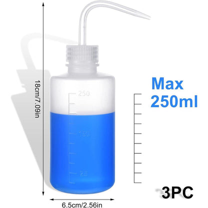 3x 250ml Waschflasche für Labor & Pflanzen
