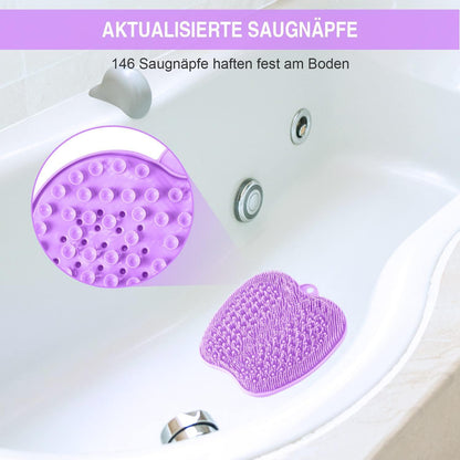 Fußwäscher Massage Pad Fuss Wäscher Dusche mit Saugnäpfen - Peeling, Massage (28 x 28