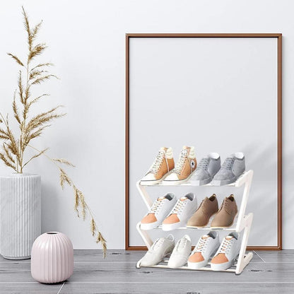3-Stöckiges Schuhregal Klein | Mini-Schuhregal-Organizer