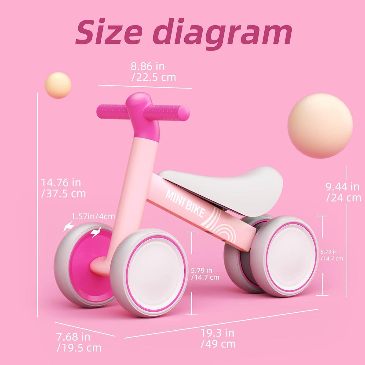 Kinder Laufrad ab 1 Jahr Balance Fahrrad Spielzeug Baby&W20Monate