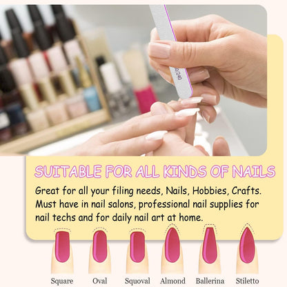 50er Pack Profi Nagelfeilen 180/240 Grit für Naturnägel Nailart