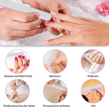50er Pack Profi Nagelfeilen 180/240 Grit für Naturnägel Nailart
