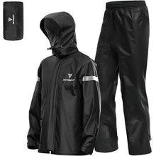 Herren Motorrad Regenanzug wasserdicht reflektierend XXL Schwarz