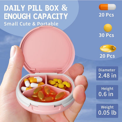 Tablettenbox 3 Fächer Pillendose wasserdicht Medikamentenbox Pillenbox Reise & täglich