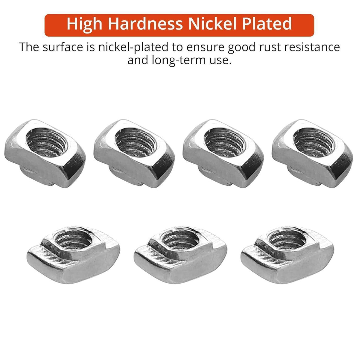Nutensteine M5 für 20er Aluminiumprofile, verzinkt, 100 Stück