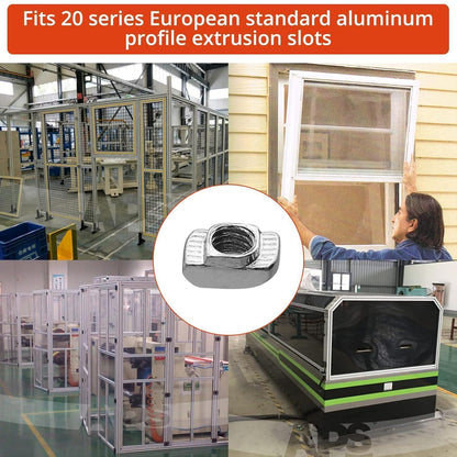Nutensteine M5 für 20er Aluminiumprofile, verzinkt, 100 Stück