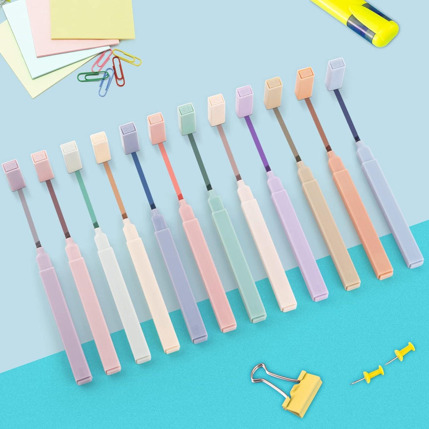 Pastell Textmarker Set 12 Stk. Ästhetische Highlighter Pen