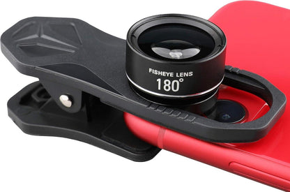 180° Fisheye-Objektiv mit Clip für iPhone Samsung Pixel BlackBerry