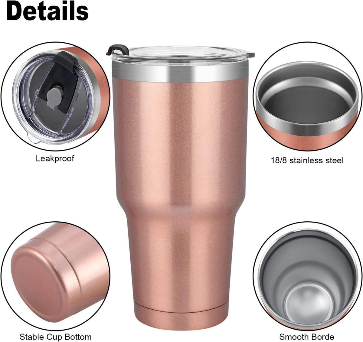 30oz 900ml Trinkbecher Doppelwandiger Edelstahl Camping Tasse Isoliert