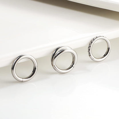 Bauchnabelpiercing Set 3 Stück Chirurgenstahl mit Zirkonia 14G 8mm Gold Silber