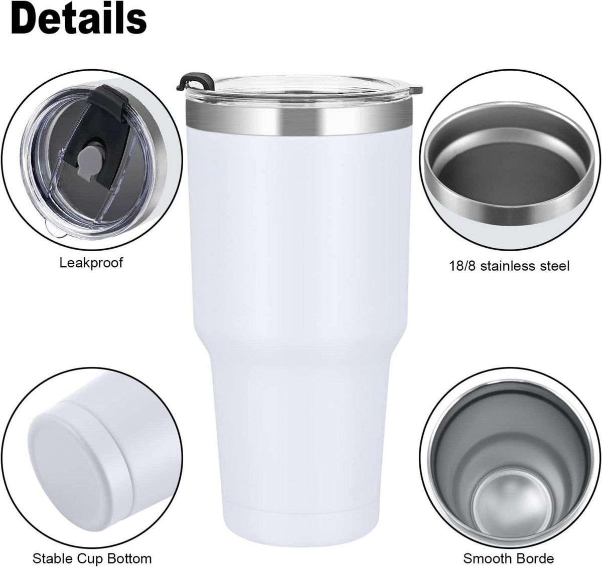 Livole 30oz Thermobecher Kaffee to go Camping Tasse Edelstahl mit Strohhalm