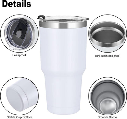 Livole 30oz Thermobecher Kaffee to go Camping Tasse Edelstahl mit Strohhalm