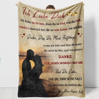 Valentinstag Geschenk Kuscheldecke für Paare 130x150 cm