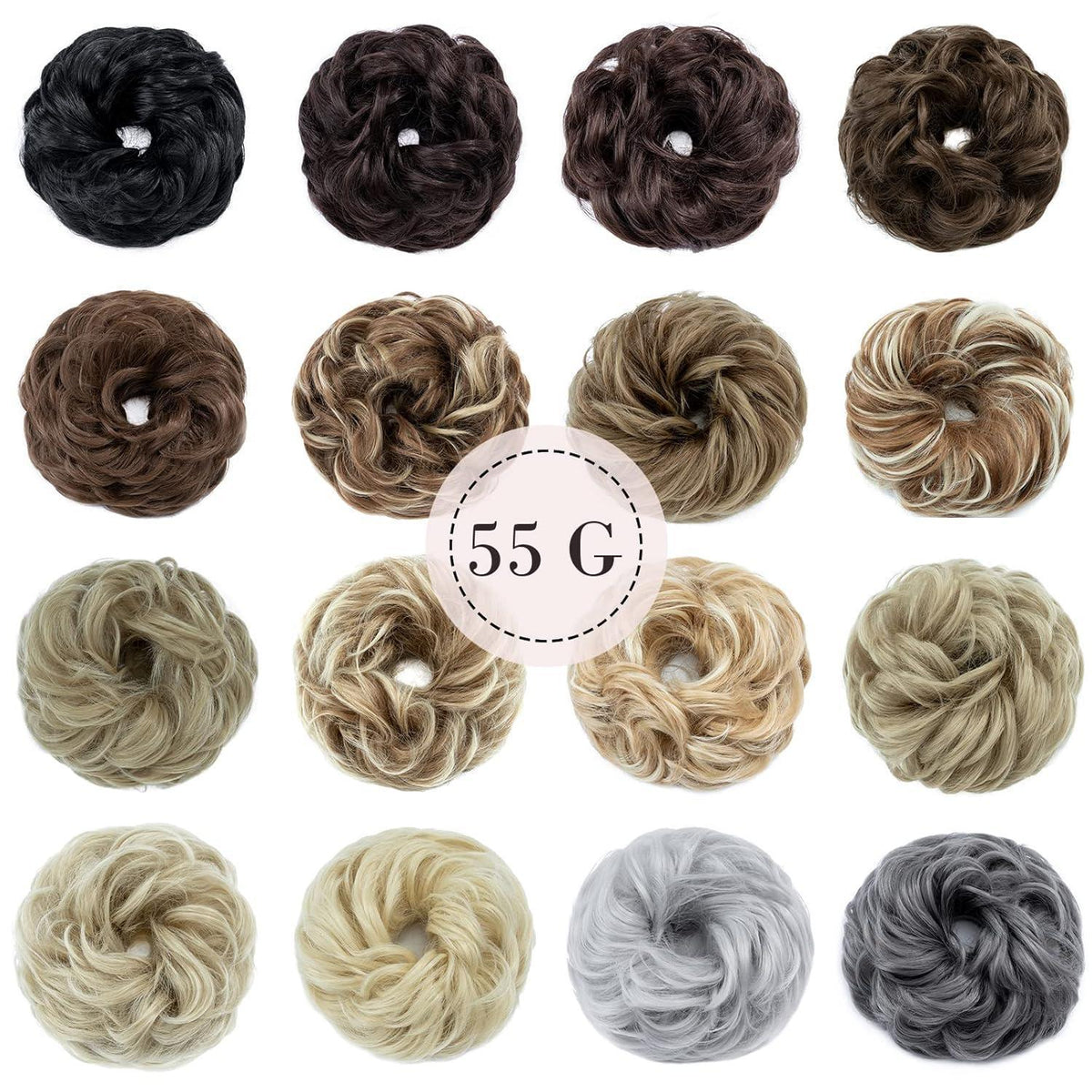 Voluminöser Dutt Haarteil Echthaar – Aschblond Bleichblond