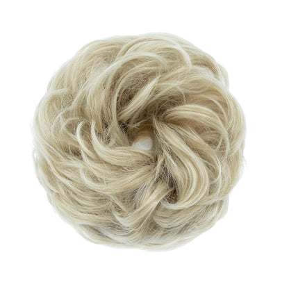 Voluminöser Dutt Haarteil Echthaar – Aschblond Bleichblond
