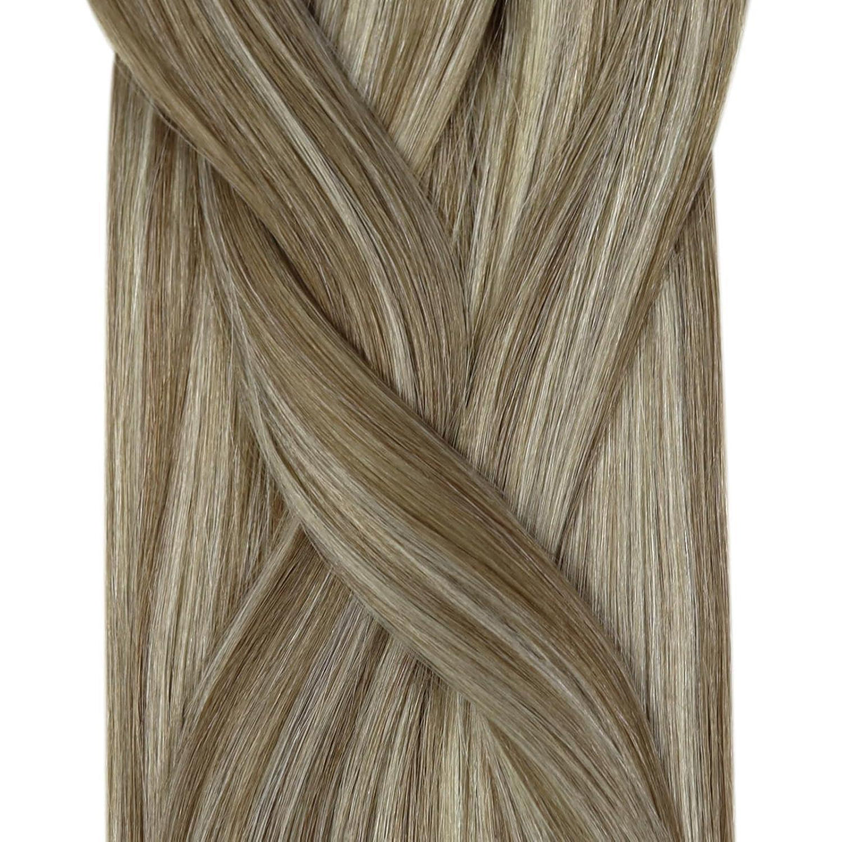 Hellbraune Microring Haarverlängerung – Echthaar, 50cm
