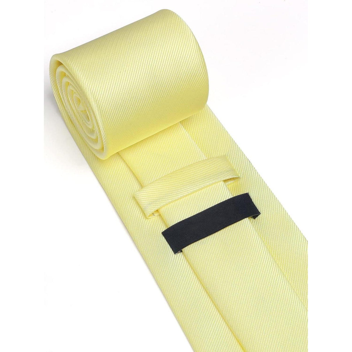 Krawatten-Set Herren mit Einstecktuch – Hellgelb