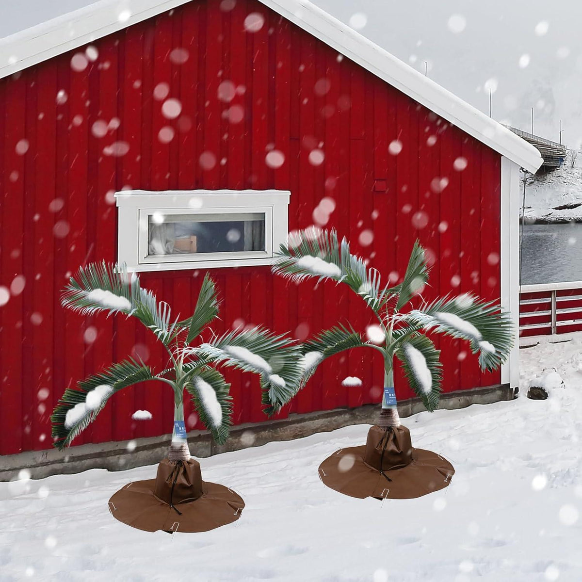 Hydrogarden Palmen-Wurzelschutz Ø100cm Frostschutz 2er Pack Braun