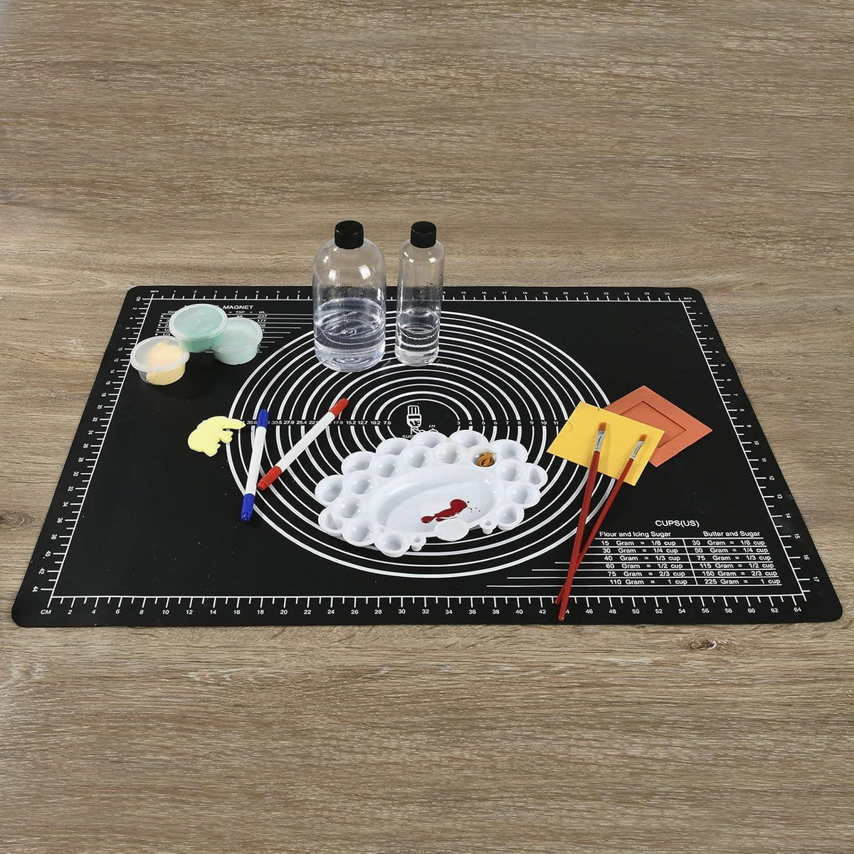 Große rutschfeste Silikon-Backmatte 80x60cm mit Teigschneider
