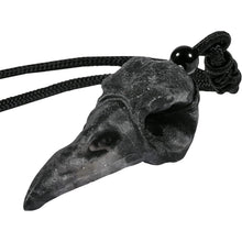 Kristall Achat Rabenschädel Halskette Hexe Wicca Halloween