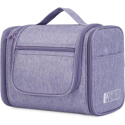 Große Kulturtasche zum Aufhängen, Reise-Waschtasche mit vielen Fächern, Violett