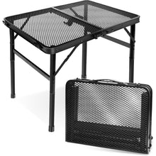 Klappbarer Campingtisch mit Metallgitterplatte, 60x40cm, 2