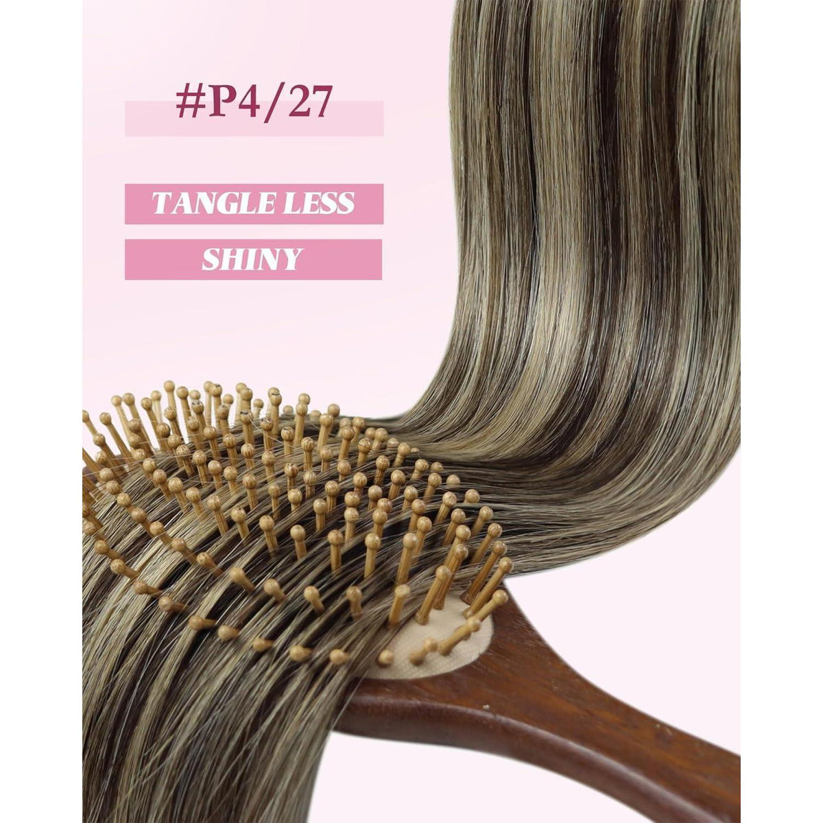 Blond Echthaar Microring Extensions #P4/27 50cm