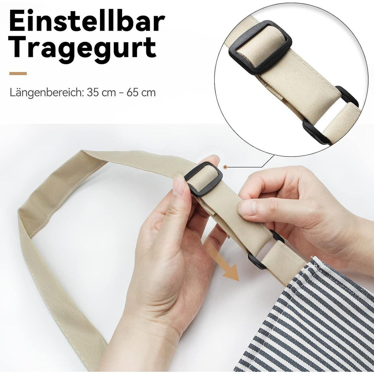 Kochschürzen Damen 2er Set mit Taschen, verstellbar