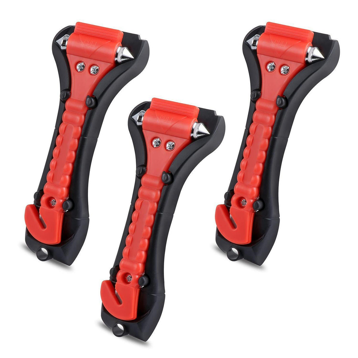 3x Notfallhammer Auto mit Fensterbrecher & Gurtschneider