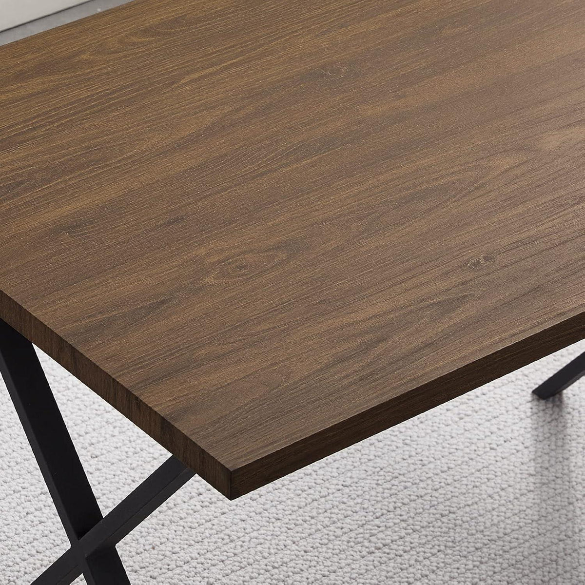 Esstisch Set 140x80cm mit 4 Samtstühlen Braun