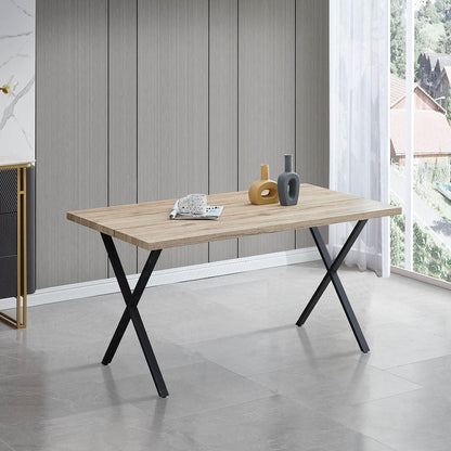 Esstisch Set 140x80cm mit 4 Samtstühlen – Modern & Robust