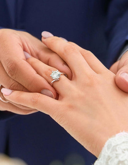 MomentWish 1-2 Karat Moissanite Verlobungsring Damen