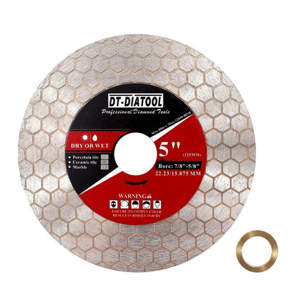 Diamantscheibe 125mm für Fliesen & Stein, Trocken-/Nassschnitt