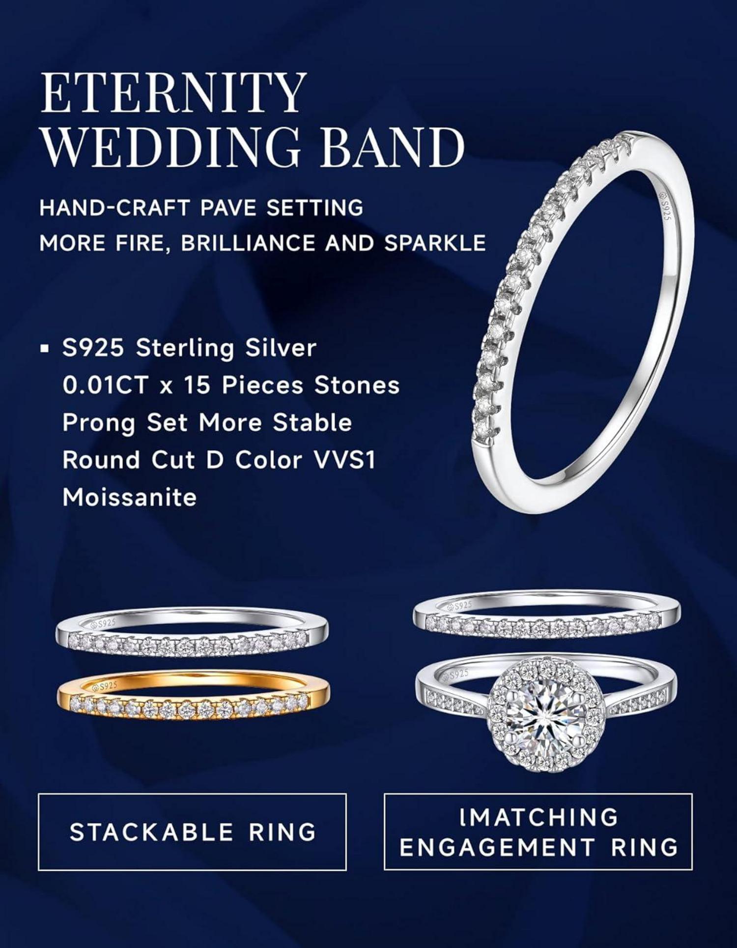 Moissanit Verlobungsring Ehering Silber 925 Bandring Partner