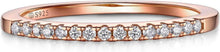 Moissanit Verlobungsring Eternity Ring Silber 925 Rose 61