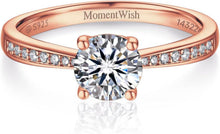 Verlobungsring Damen Moissanite Diamant 925 Silber VVS1 D Rose-1 Karat