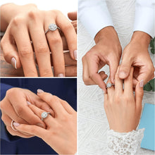 Verlobungsring Damen Silber 1 Karat Moissanite Halo Geschenk