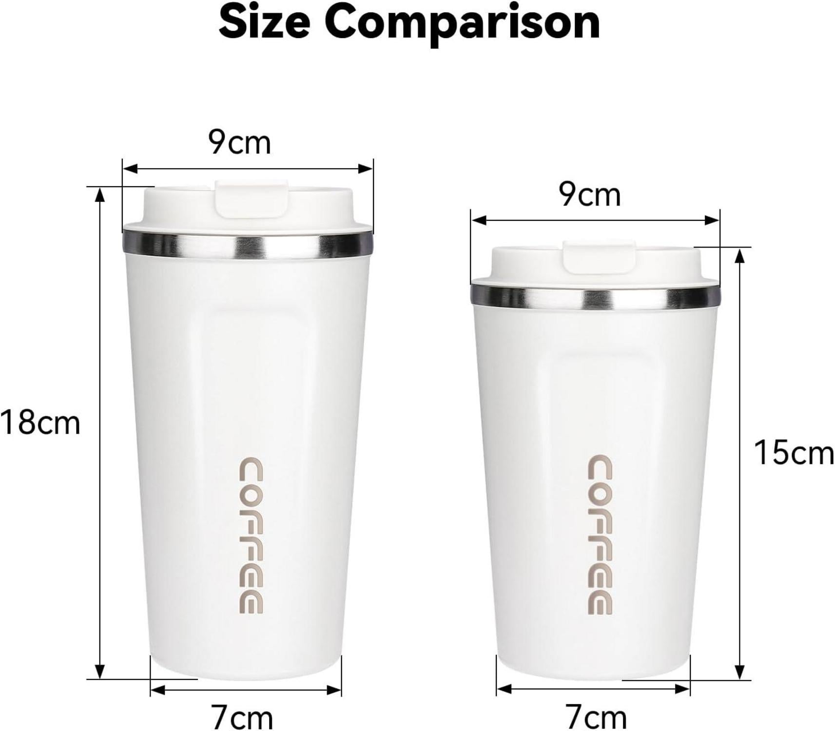 ERBO Thermobecher to go 510ml Weiß - Auslaufsicherer Kaffeebecher mit Deckel