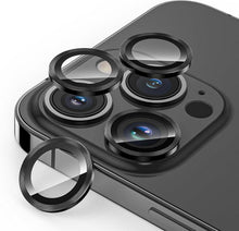 Kameraschutz für iPhone 14 Pro/Pro Max, 4er Pack, 9H Glas, Schwarz