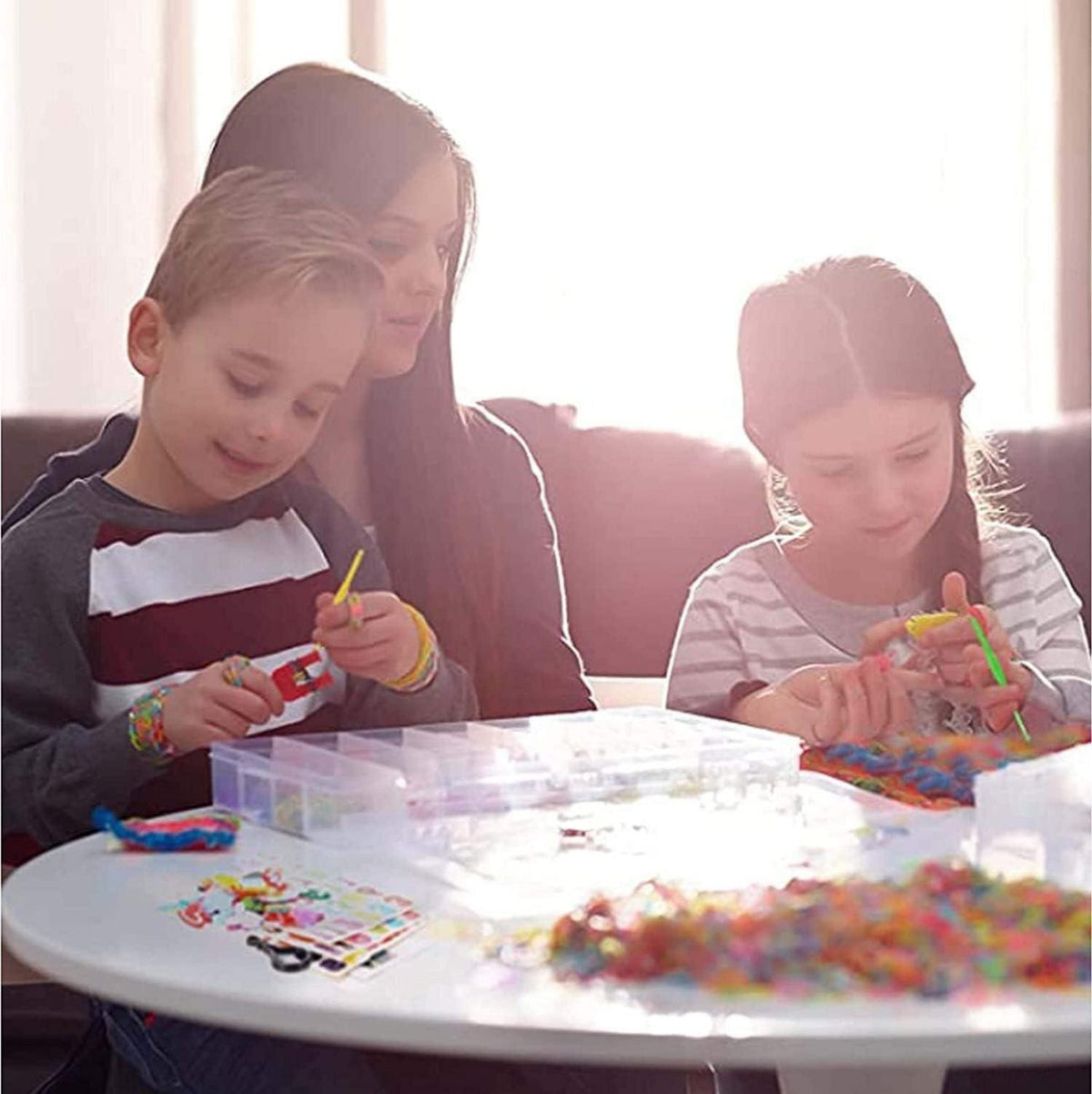 Buntes Loom Bänder Set 2500+ Gummibänder Kit für Kinder DIY Armband Basteln