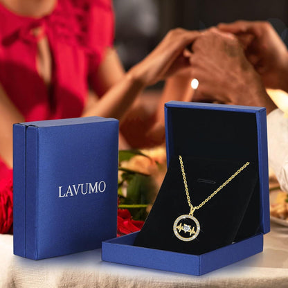 LAVUMO Halskette Damen Silber 925 Geburtsstein