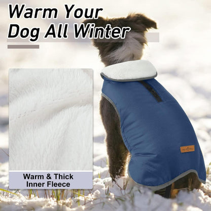 Hundemantel Französische Bulldogge Fleece Winter Jacke Navy XXL