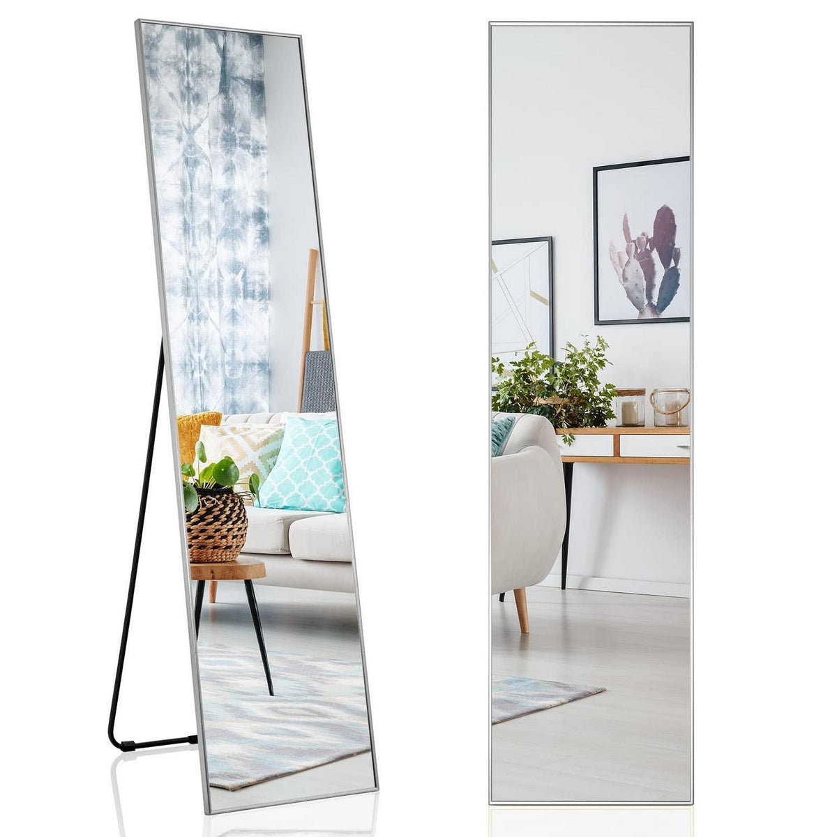 Ganzkörperspiegel 160x40cm – Stand- & Wandspiegel mit Aluminiumrahmen