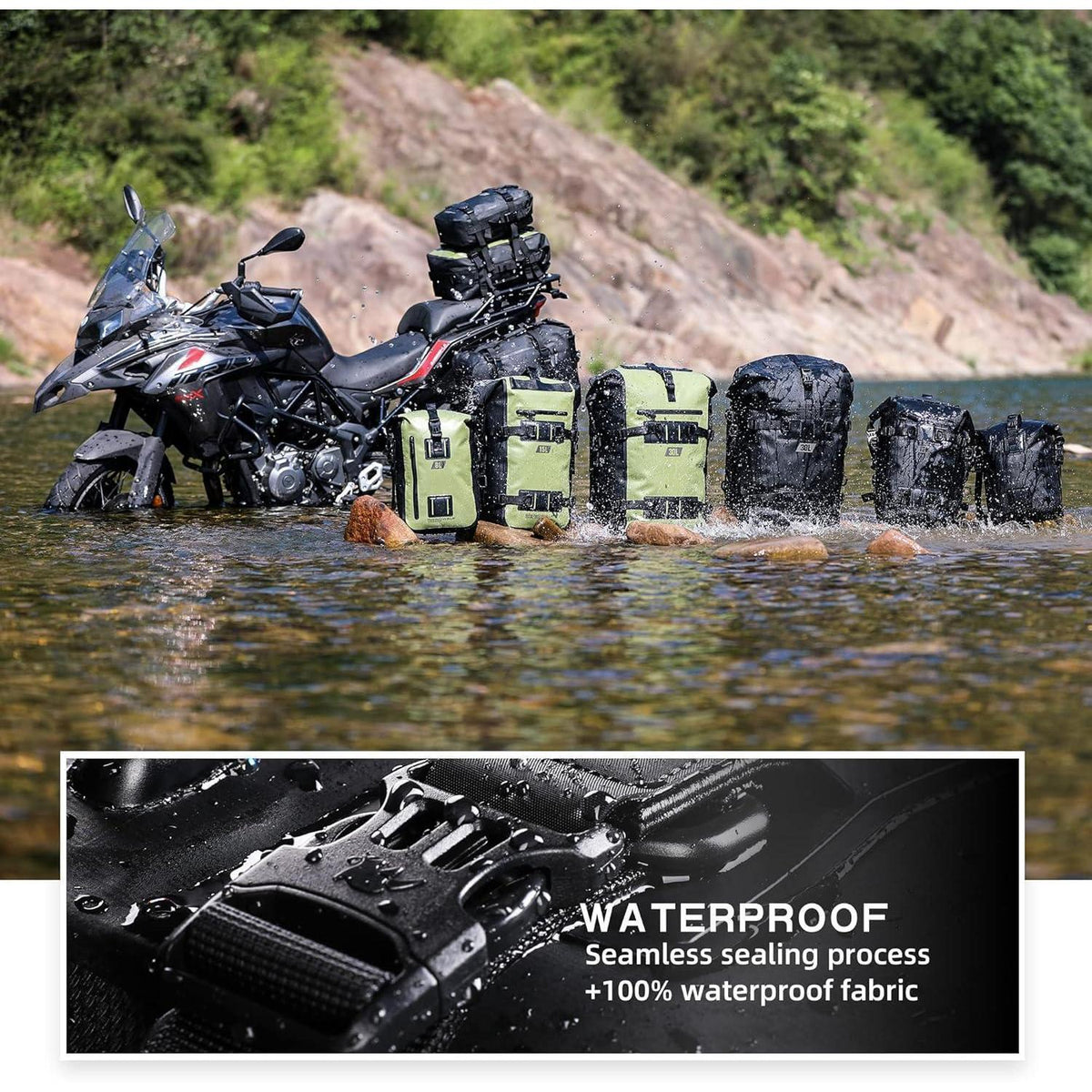 Motorrad Sitztasche Wasserdicht 8/15/30L Gepäckträgertasche