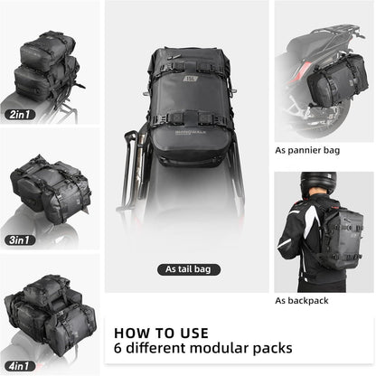 Motorrad Sitztasche 15L Wasserdicht – Gepäckträger & Satteltasche