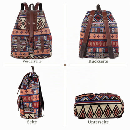 Damen Rucksack Hippie Stil – Bunter Freizeitrucksack für Schule & Reisen