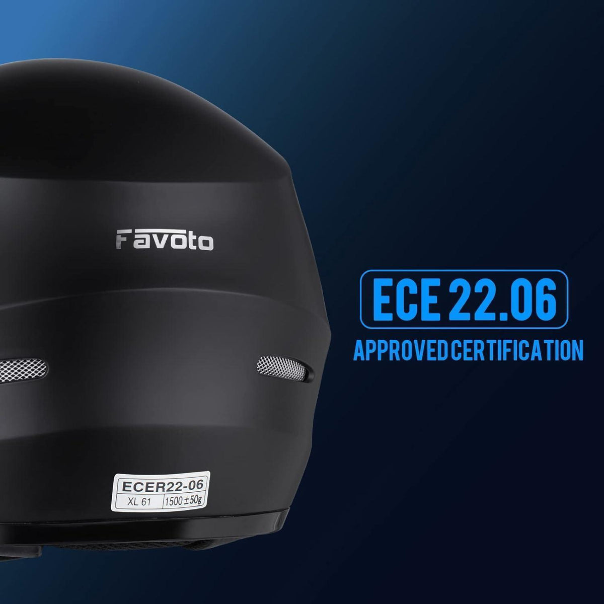 Integralhelm Motorradhelm ECE 22.06 Schwarz XL