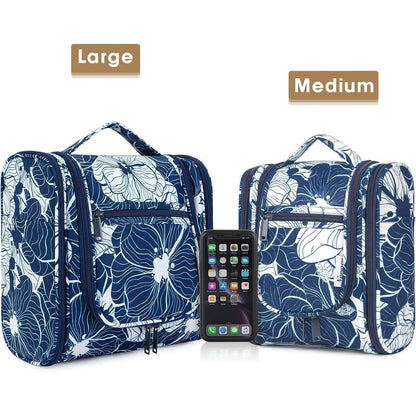 Kulturtasche zum Aufhängen, Blau Lotos, Mittel