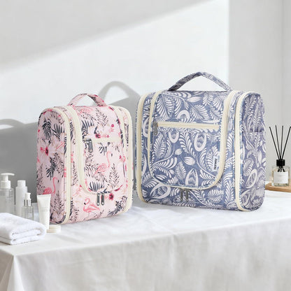 Kulturtasche zum Aufhängen, Blau Lotos, Mittel
