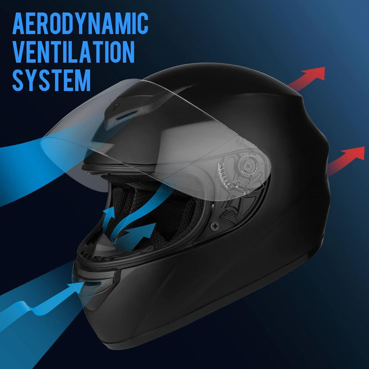 Integralhelm Motorradhelm ECE 22.06 zertifiziert L Schwarz